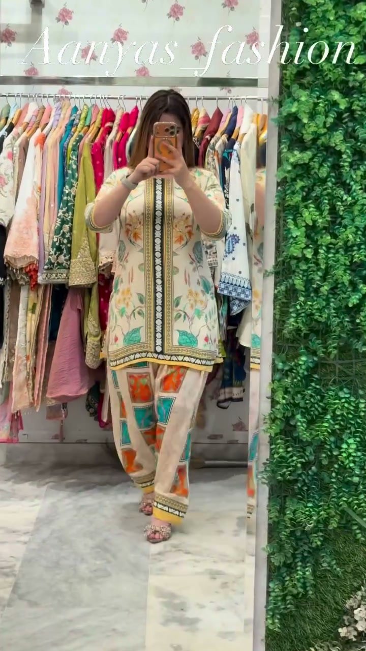 Plum Violet Fine Crepe Ethnic Co-ord Set