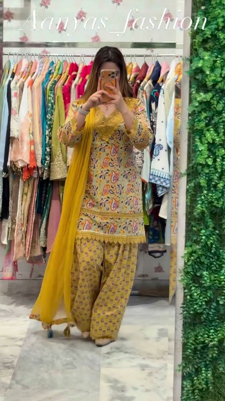 Aurelia Mustard Polka Dot Suit Set