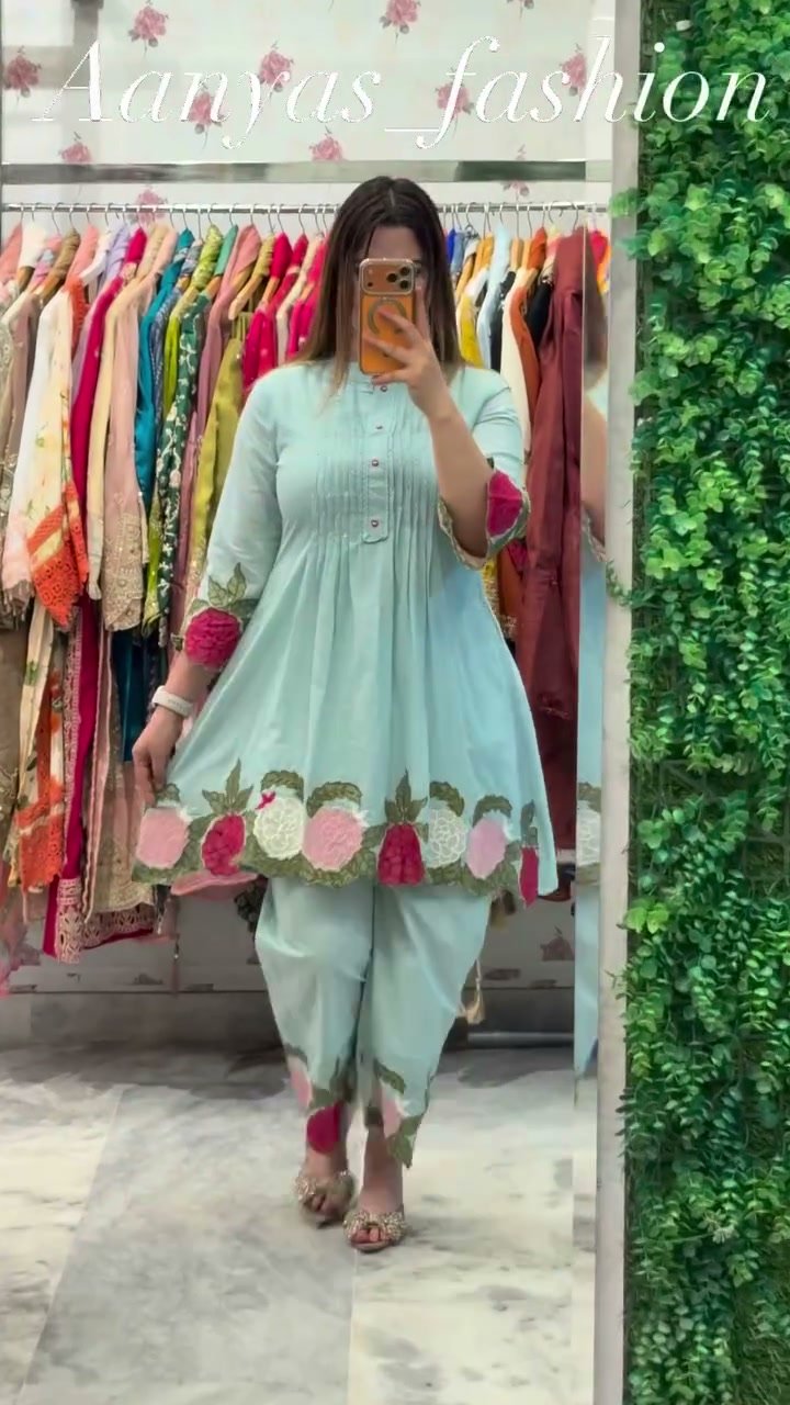 Indigo Blue Velvet Silk Zardozi Embroidery Salwar Suit